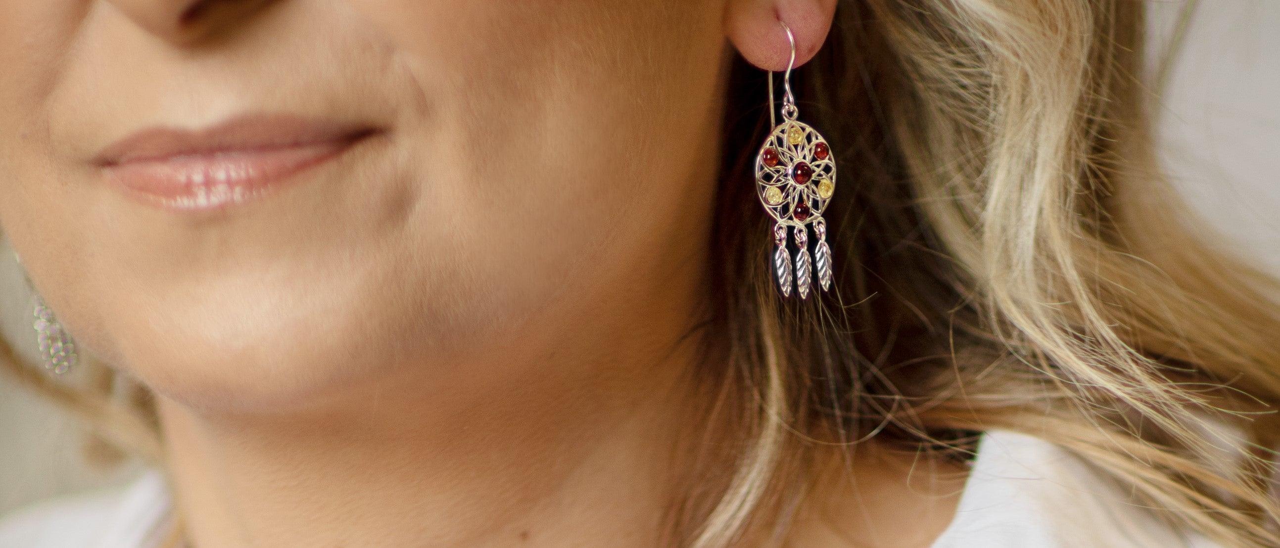 Nature & Flowers Earrings - SilverAmberJewellery