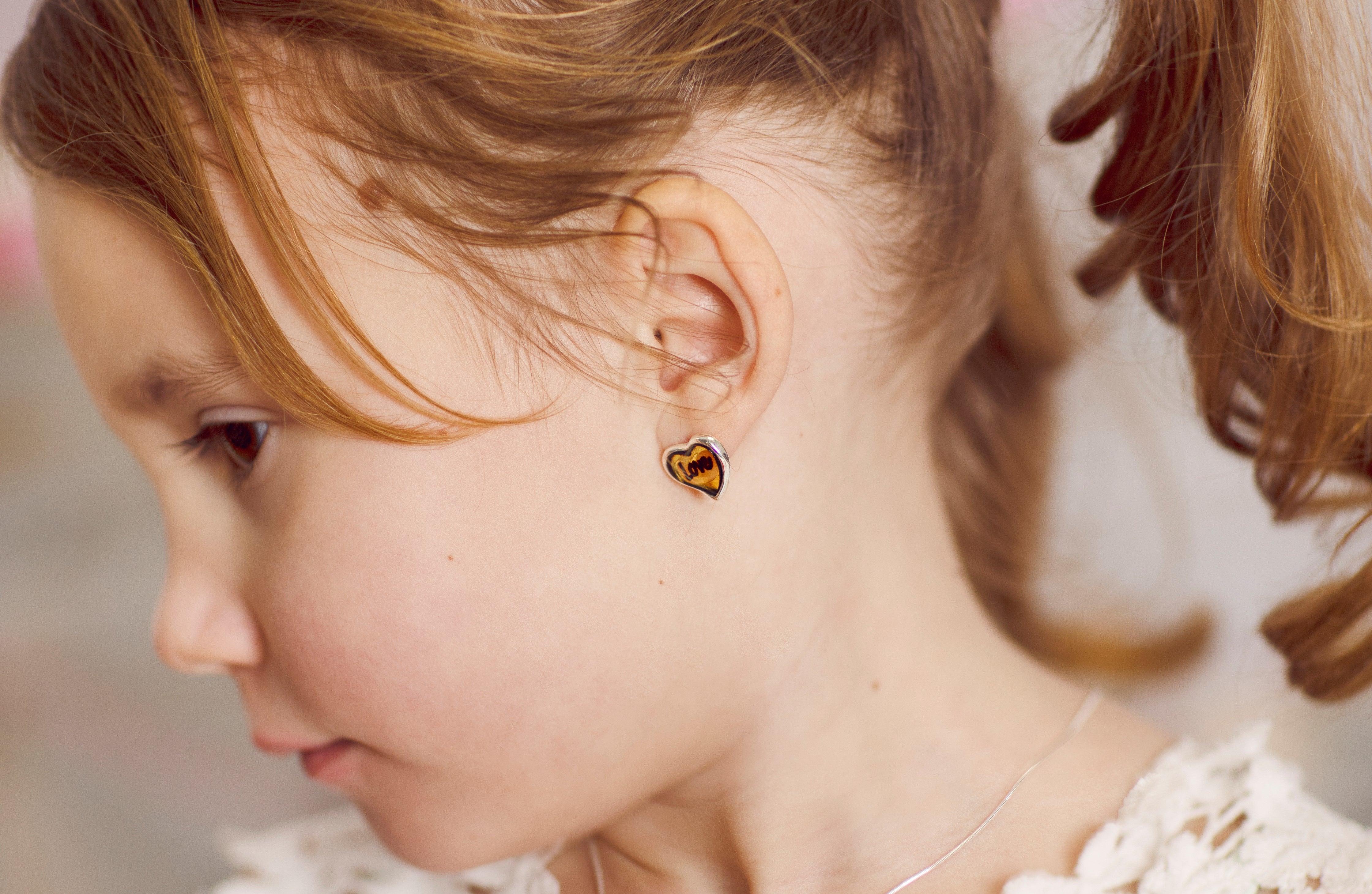 Hearts Earrings - SilverAmberJewellery