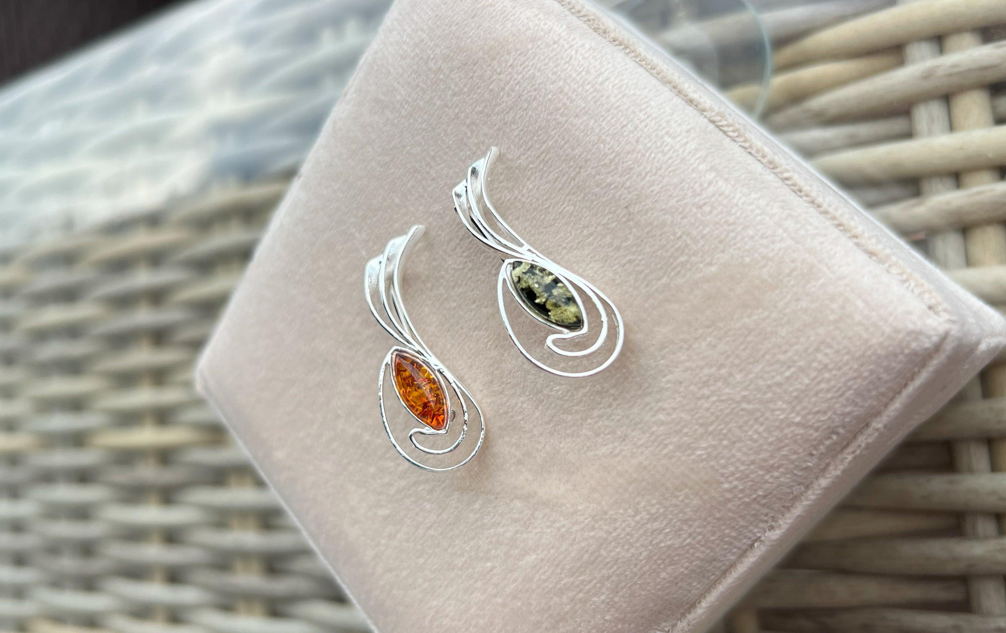 Modern Brooches - SilverAmberJewellery
