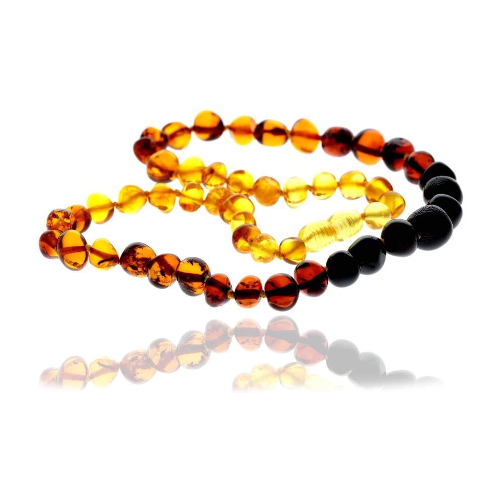 Genuine Baltic Amber Polished Baroque 8-10 mm Beaded Necklace in various colours & sizes. All beads knotted in between.