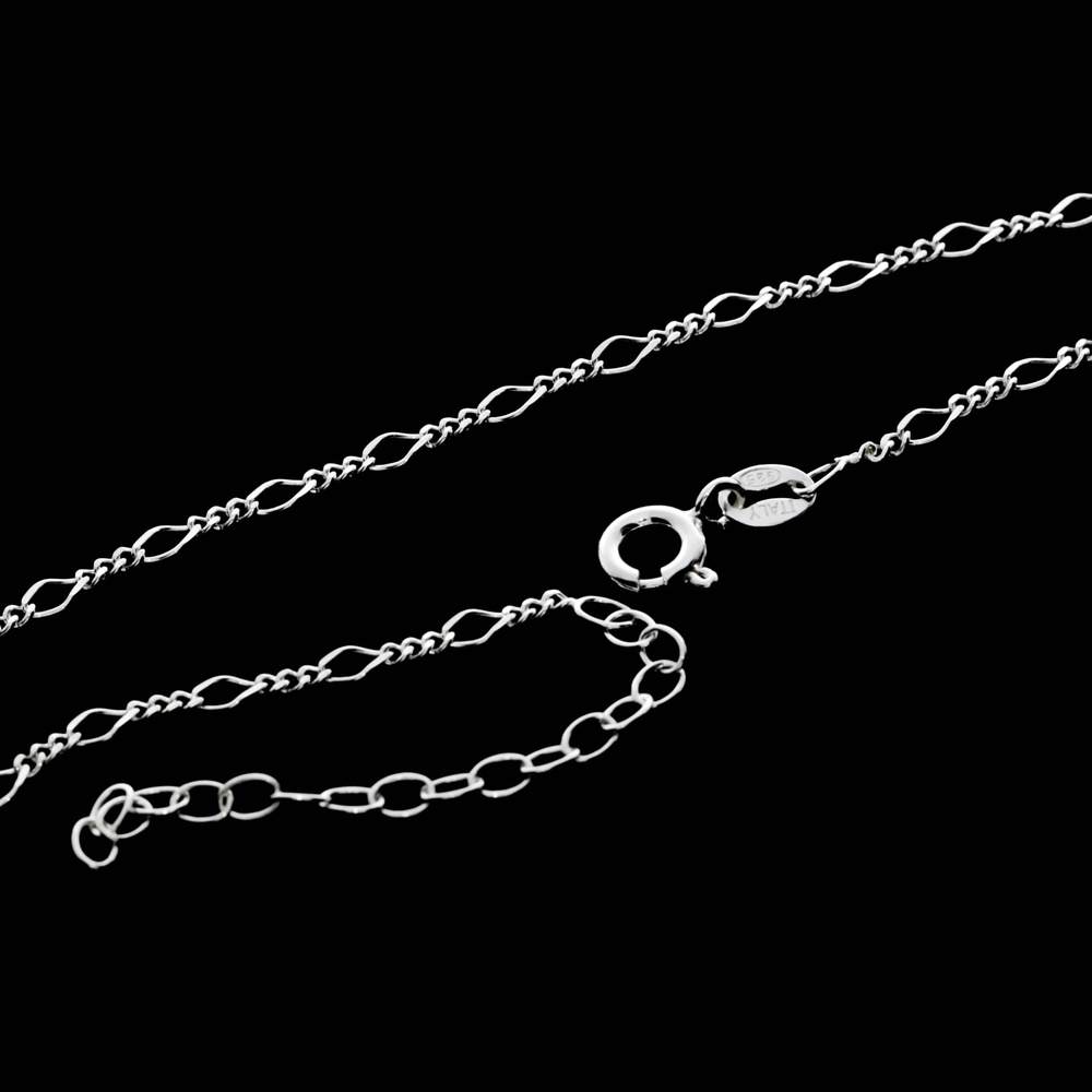 925 Sterling Silver Anti-Tarnish Plated Plain Anklet Bracelet with extender - GA-ANK2