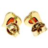 Genuine Baltic Amber and 9ct Gold Studs Heart Earrings - GE005