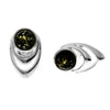 925 Sterling Silver & Baltic Amber Modern Studs Earrings - GL1033