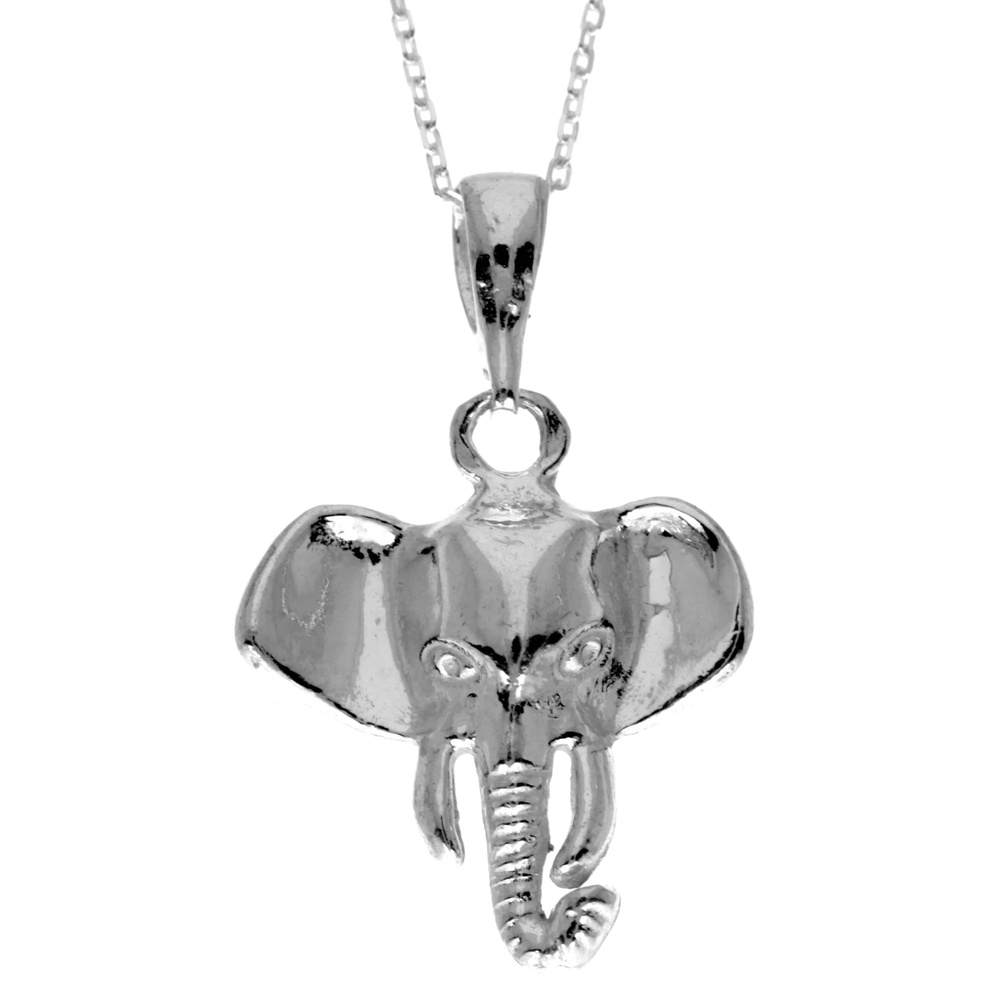 925 Sterling Silver Classic Elephant Pendant - GS205