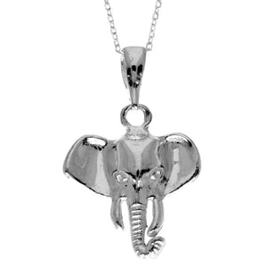 925 Sterling Silver Classic Elephant Pendant - GS205