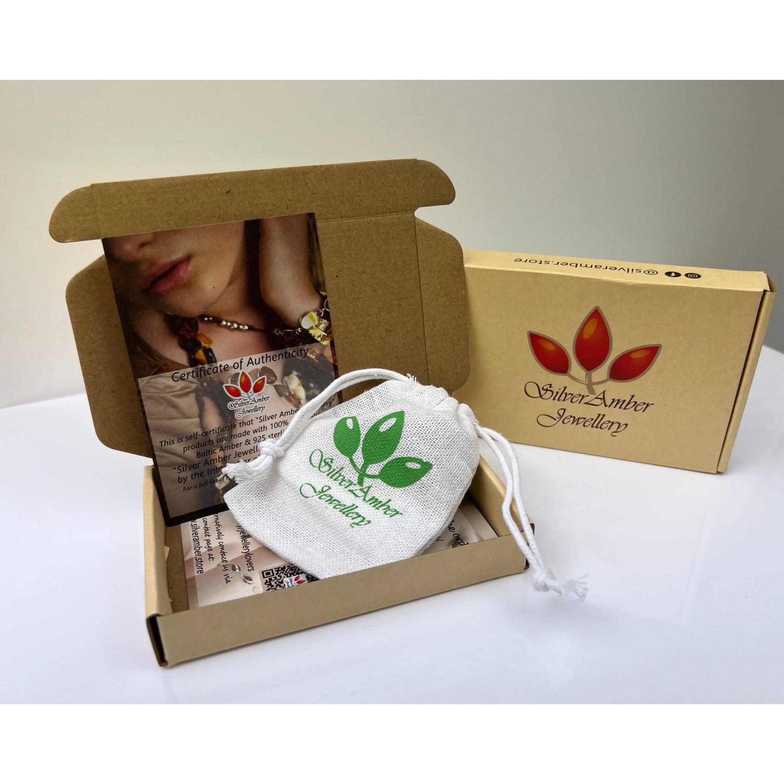 925 Sterling Silver & Genuine Baltic Amber Dreamcatcher Drop Earrings - GL1029