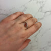 925 Sterling Silver & Genuine Baltic Amber Modern Designer Ring - GL740