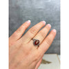 925 Sterling Silver & Genuine Oval Baltic Amber Classic Ring - AR10