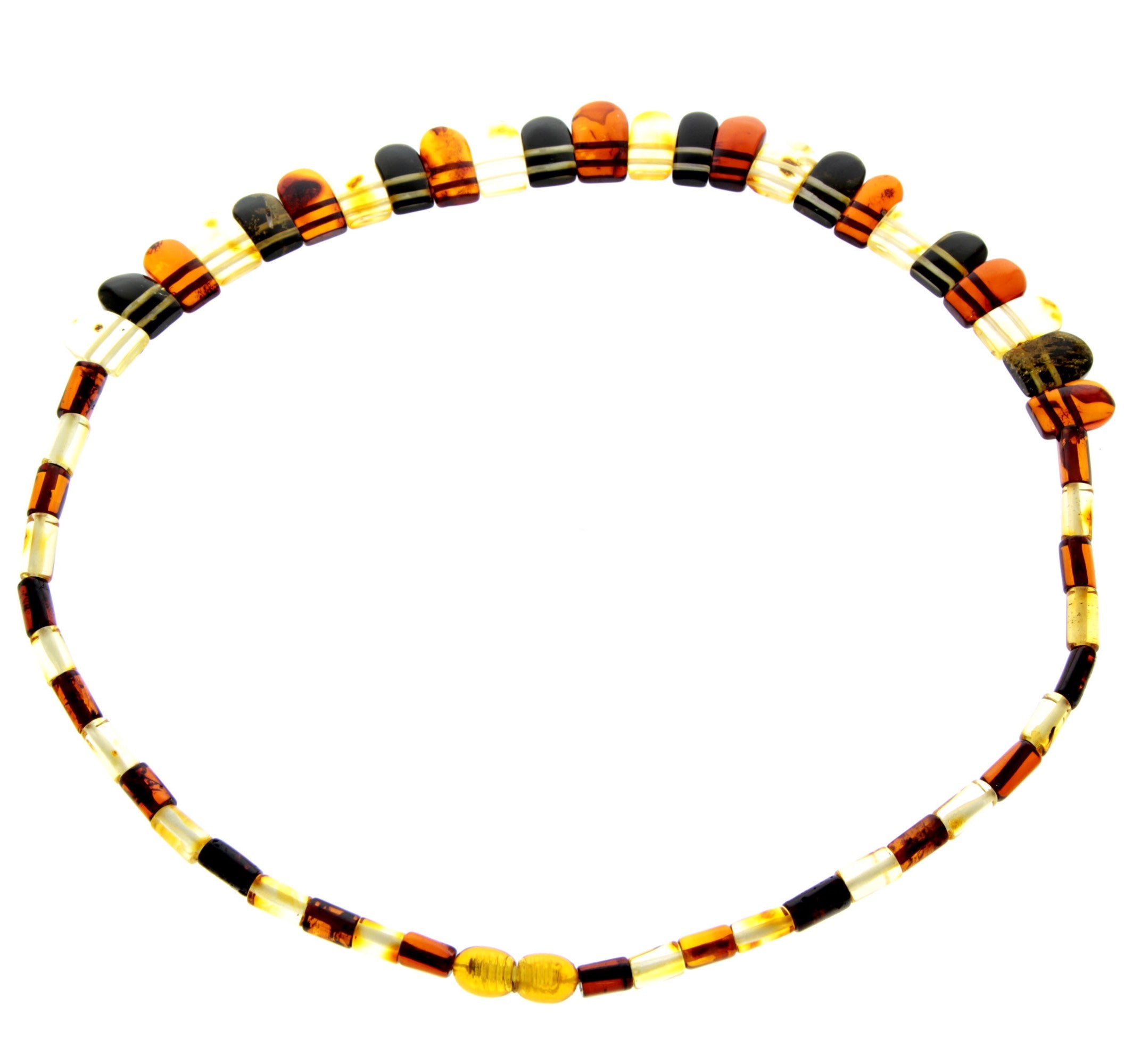 Multicoloured Amber Egyptian Necklace NE0202 made with Genuine Baltic Amber