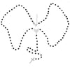 925 Sterling Silver Unisex Long Modern Rosary Necklace with Heart & Cross - IT-051-N