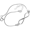 925 Sterling Silver Rhodium Plain Infinity Bracelet -TB-IN-B