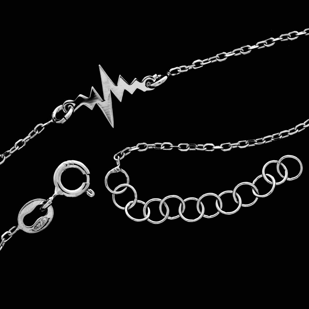 925 Sterling Silver Rhodium Plated Lifeline Bracelet - IT-005-B
