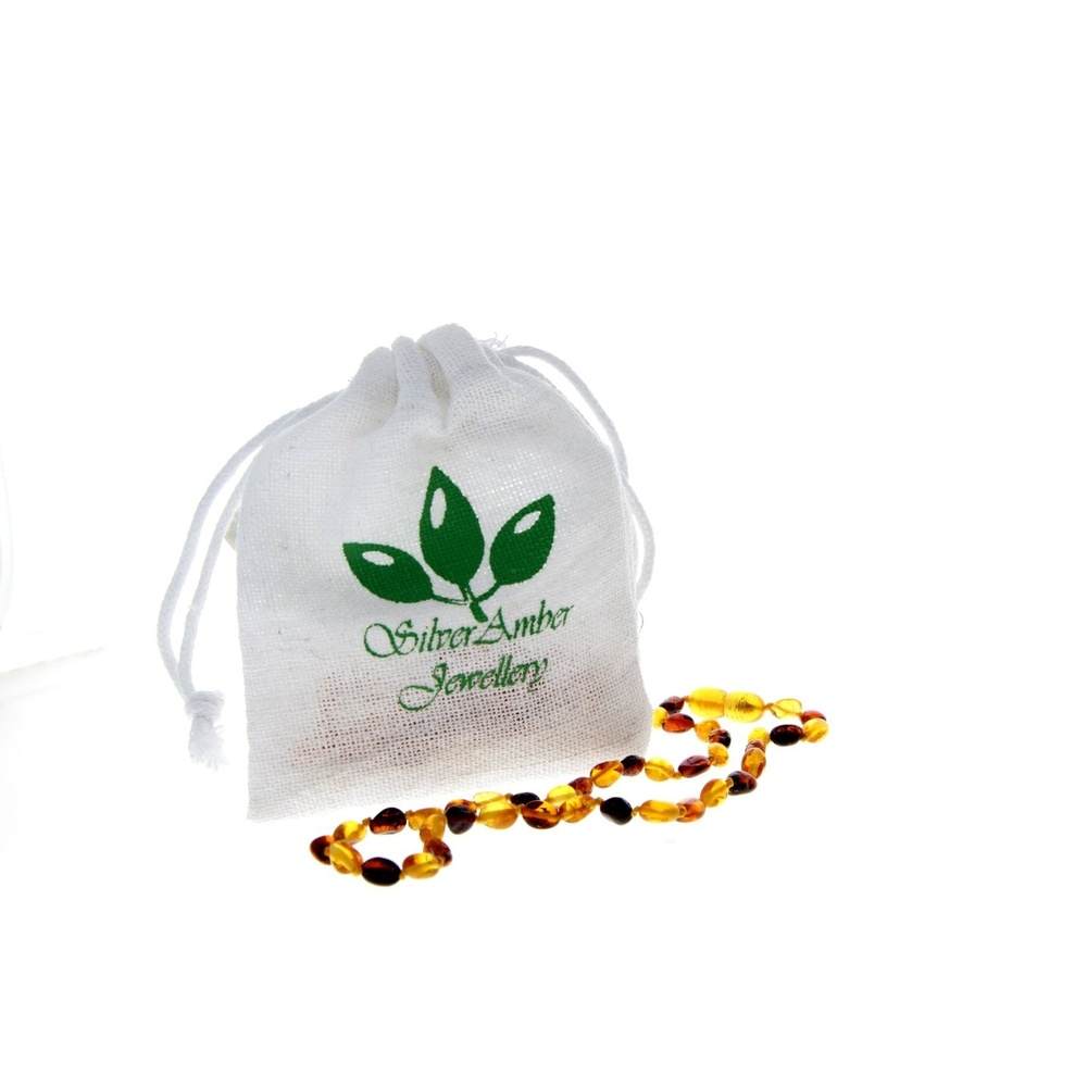 Genuine Baltic Amber Polished BEANS Beaded Necklace in various colours & sizes. All beads knotted in between.