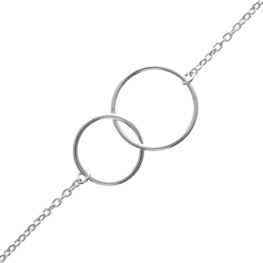 925 Sterling Silver Rhodium Plated Karma Bracelet - PA-2100-B
