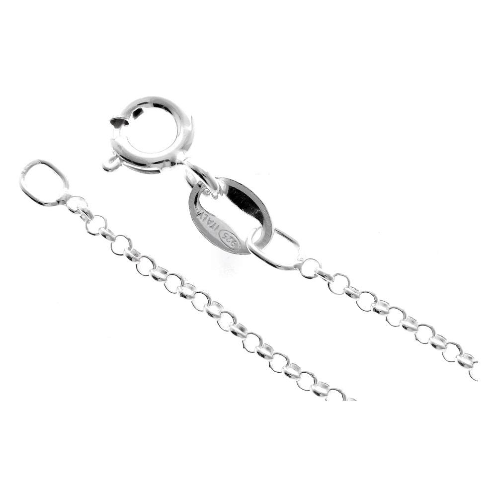Made in Italy 925 Sterling Silver Delicate Belcher-Rolo chain