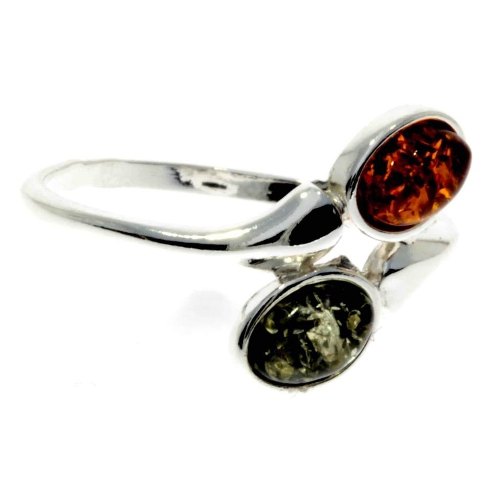925 Sterling Silver & Baltic Amber Classic Ring - M721