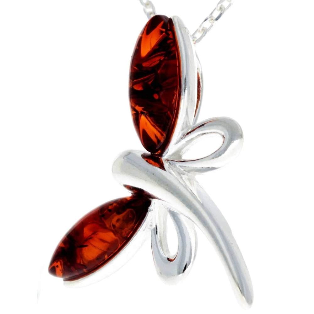 925 Sterling Silver Butterfly with Baltic Amber - GL362
