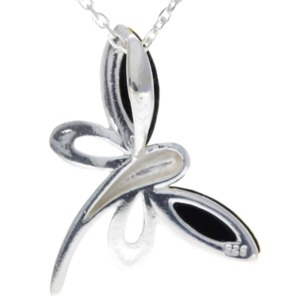 925 Sterling Silver Butterfly with Baltic Amber - GL362