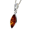 925 Sterling Silver & Baltic Amber Classic Pendant - K334