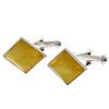925 Sterling Silver & Baltic Amber Classic Cufflinks - AAC007