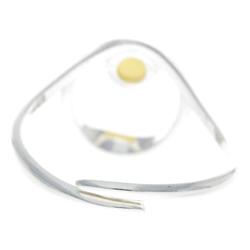 925 Sterling Silver & Baltic Amber Modern Designer Ring - GL718