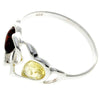 925 Sterling Silver & Baltic Amber Modern Designer Ring - GL713