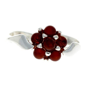 925 Sterling Silver & Baltic Amber Modern Designer Ring - GL715