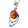 925 Sterling Silver & Baltic Amber Modern Designer Pendant - GL2019