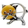 925 Sterling Silver & Baltic Amber Cat Brooch - 4174