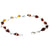 925 Sterling Silver & Baltic Amber Modern Link Bracelet - GL554