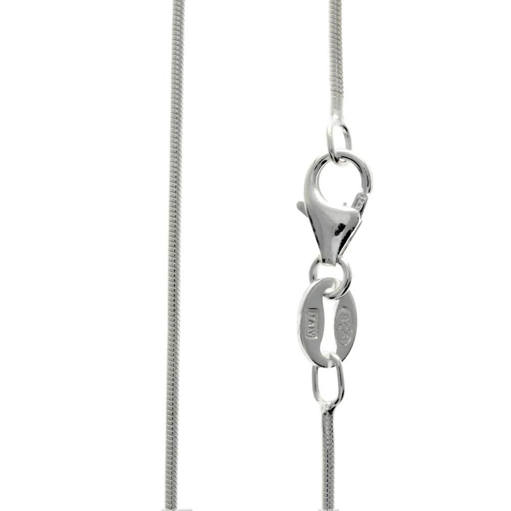 Made in Italy - 925 Sterling Silver Delicate Classic Round Snake Chain - GCH010