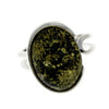 925 Sterling Silver & Baltic Amber Classic Adjustable Ring - GL464