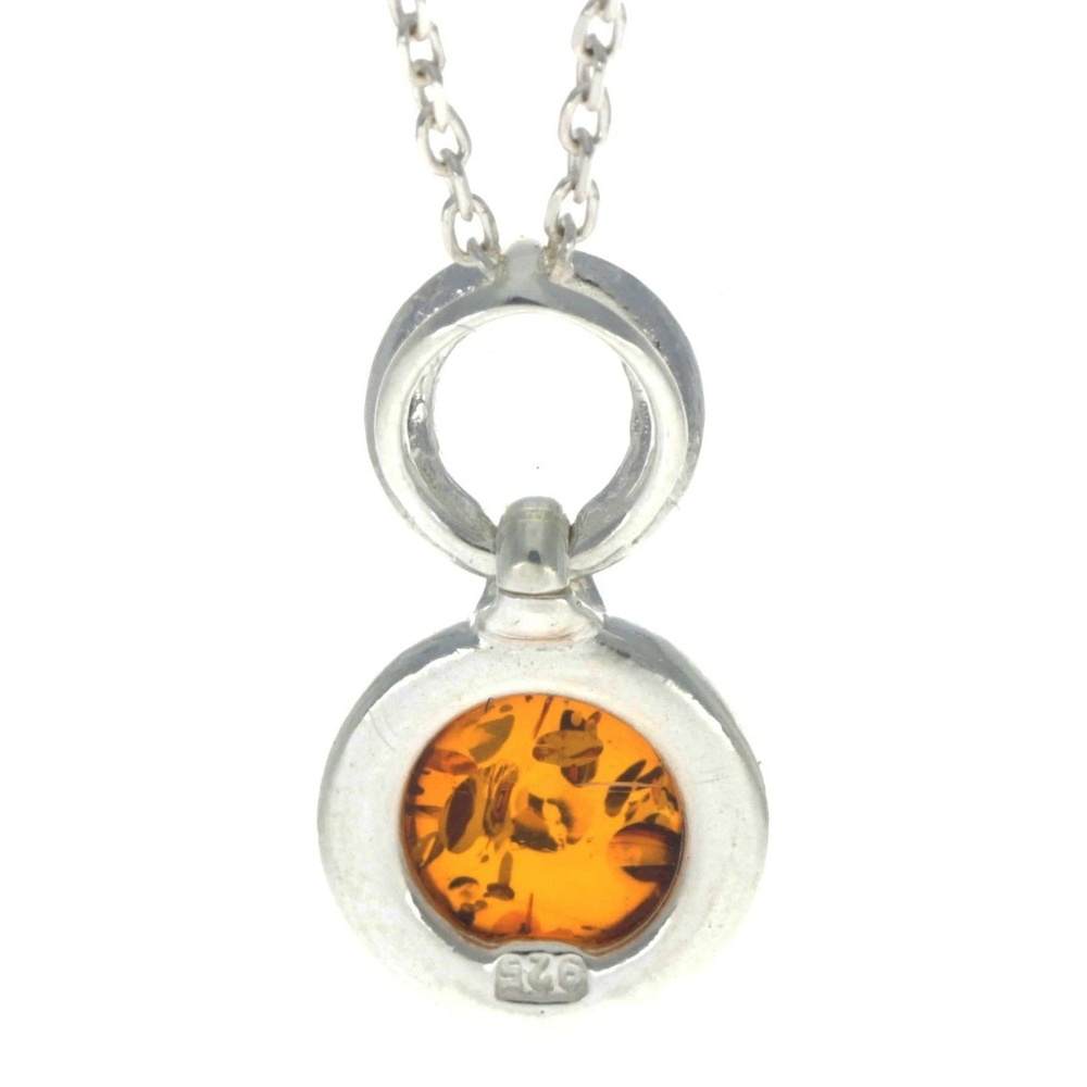 925 Sterling Silver & Baltic Amber Small Classic Pendant - GL388