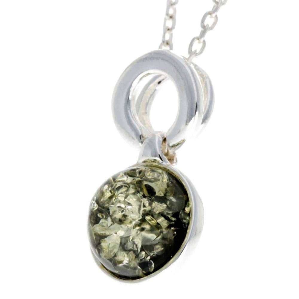 925 Sterling Silver & Baltic Amber Small Classic Pendant - GL388
