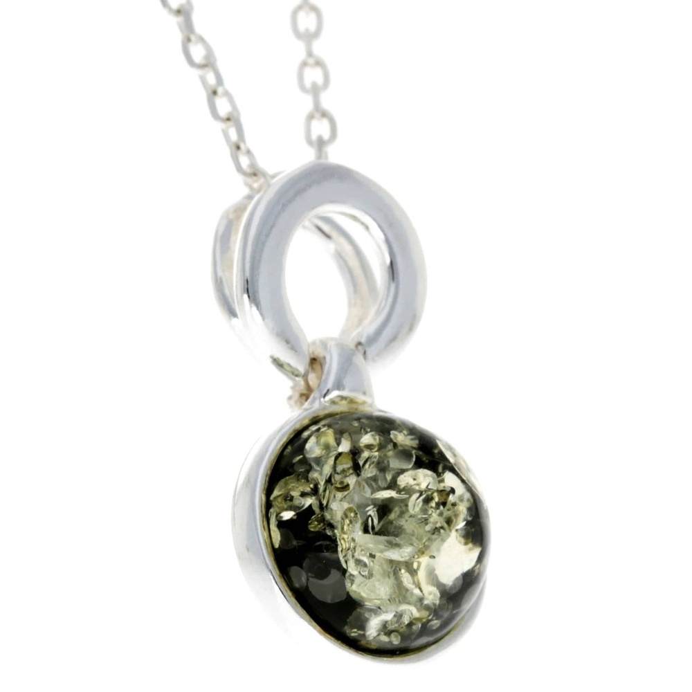 925 Sterling Silver & Baltic Amber Small Classic Pendant - GL388