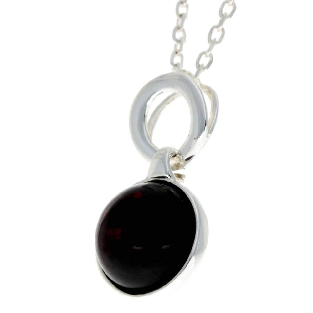 925 Sterling Silver & Baltic Amber Small Classic Pendant - GL388