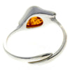925 Sterling Silver & Baltic Amber Modern Designer Ring - GL728A