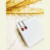 925 Sterling Silver & Baltic Amber Celtic Drop Earrings - 8007