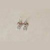 925 Sterling Silver & Genuine Baltic Amber Dream Catcher Earrings - GL197