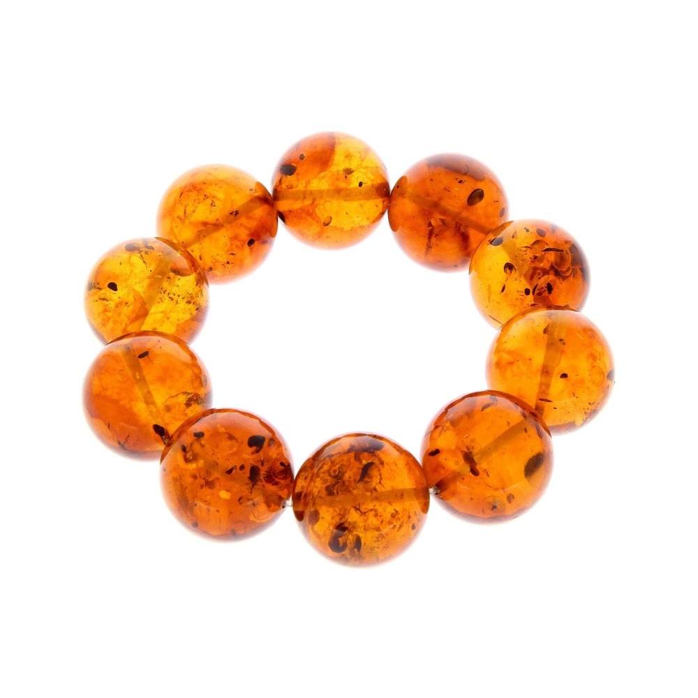 Exclusive perfect ball Genuine Baltic Amber Bracelet - BT0124