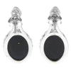 925 Sterling Silver & Genuine Baltic Amber Celtic Modern Drop Earrings - GL1009
