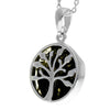 925 Sterling Silver & Genuine Baltic Amber Tree of Life Pendant - GL2031