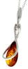 925 Sterling Silver Modern Pendant with Baltic Amber - GL381