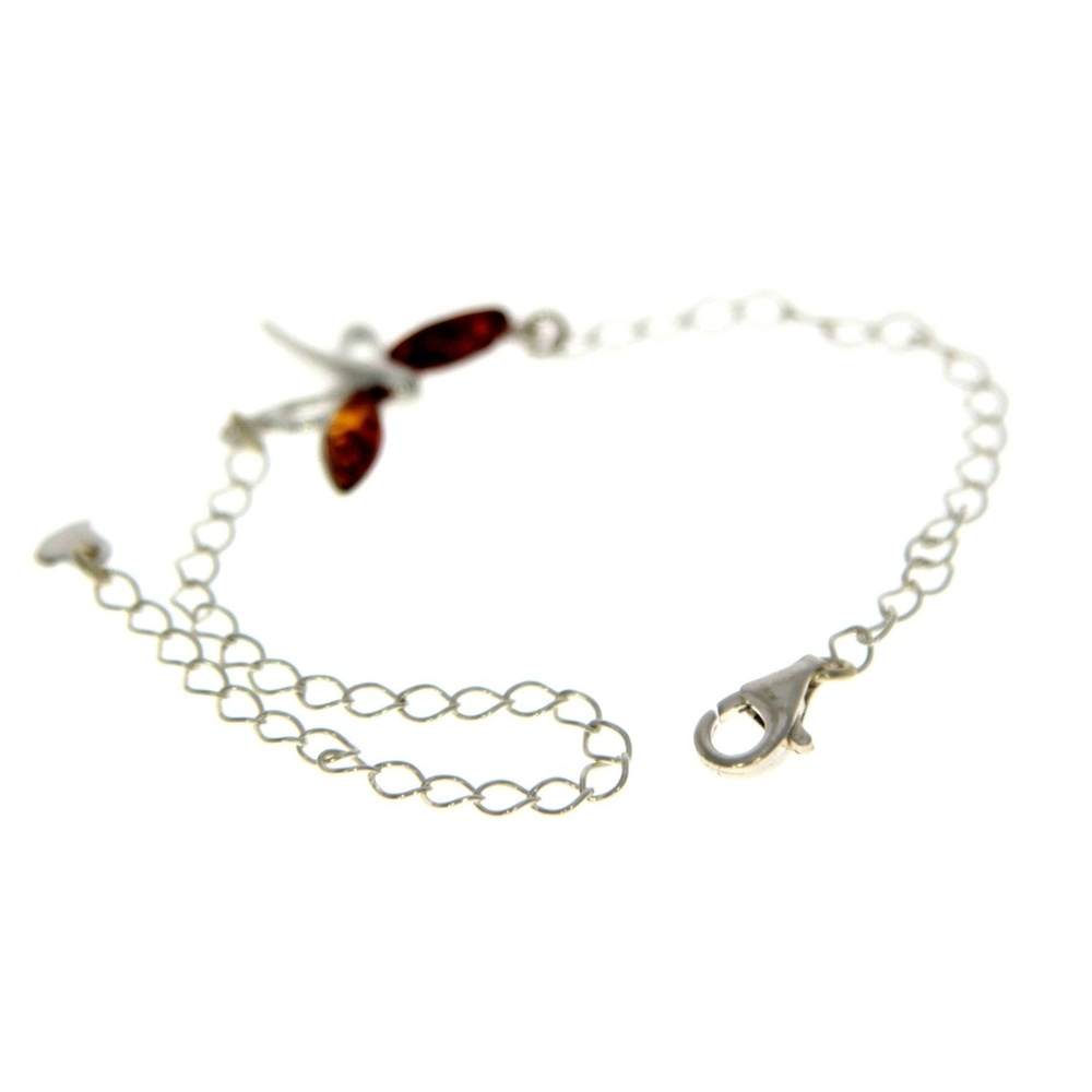Beautiful Designer Silver Butterfly Bracelet set with Baltic Amber - GL534
