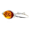 925 Sterling Silver & Baltic Amber Classic Solid Bangle - GL546