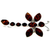 925 Sterling Silver & Genuine Baltic Amber Dragonfly Brooch - M818