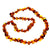 Genuine Baltic Amber Polished Baroque Beaded Necklace in various colours & sizes. All beads knotted in between.