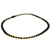 Genuine Baltic Amber Round Faceted Beads for Men / Unisex Beaded Necklace - FACNG18