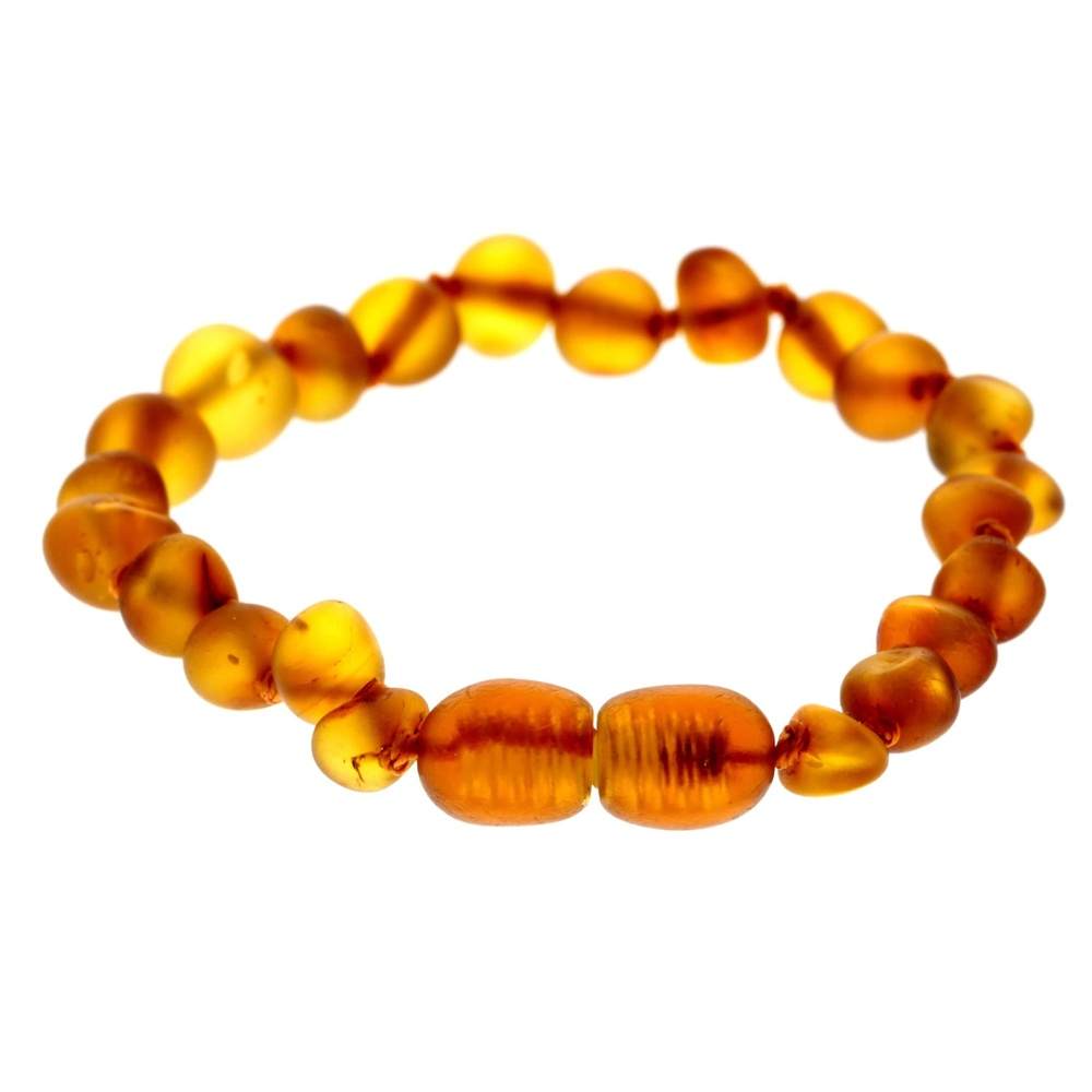 Beautiful RAW Baroque Bracelets Anklets in Cognac Mix colours