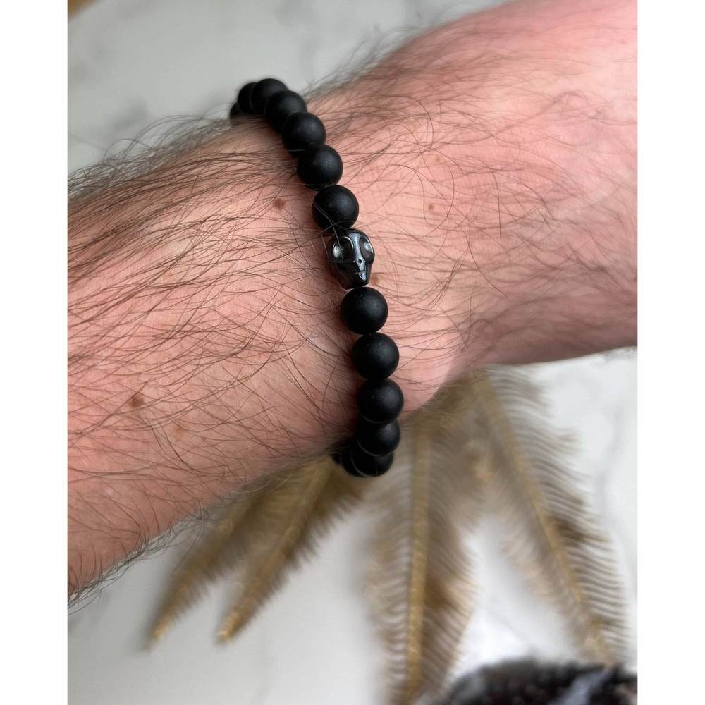 Genuine Baltic Amber Adjustable Beaded Bracelet for Men - MB008